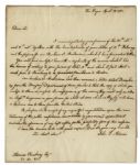 John Q. Adams Autograph Letter Signed to Thomas Pinckney -- ''...accept my respectful congratulation and also the assurance of my best wishes for the satisfactory issue of this mission...''