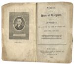 Thomas Jefferson's ''Notes on The State of Virginia'' From 1803 -- Early & Rare Printing