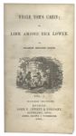 Early Printing of ''Uncle Tom's Cabin'' From 1852