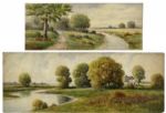 J.W. Clarke Watercolors -- Two in Total -- Signed by the Artist