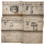 Charles Lindbergh Baby Kidnapping Newspapers -- Four Newspapers in Total