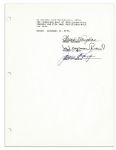 Legendary Jazz Singer Sarah Vaughan Lot of 5 Contracts Signed