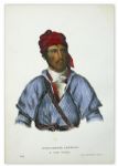 McKenney & Hall Color Print From 1872 -- Uchee Warrior Timpoochee Barnard