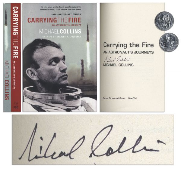 Michael Collins ''Carrying The Fire: An Astronaut's Journeys'' Signed -- 40th Anniversary Edition Softcover