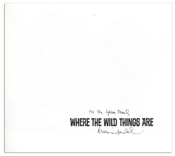 Signed Copy of Maurice Sendak's ''Where the Wild Things Are''