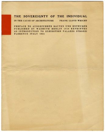 Fascinating 1950's Frank Lloyd Wright Lot -- Includes Telegrams, Unpublished Photos, Early Publications and Several Other Documents Relevant to the Renowned Architect