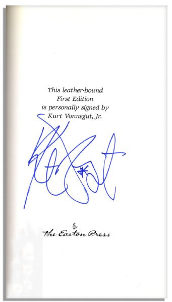 Kurt Vonnegut Signed Easton Press Edition of ''Fates Worse Than Death''