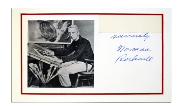 Norman Rockwell's Signature Affixed Within Coffee Table Book ''Norman Rockwell: Artist and Illustrator'' -- Nice Large Format Collection of Rockwell Illustrations
