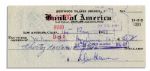 Oscar & Tony Award-Winning Actor Rex Harrison Signed Check