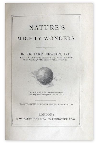 Pastor Richard Newton Signed Book of Children's Sermons