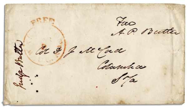 South Carolina Senator Andrew Butler Free Frank Signed