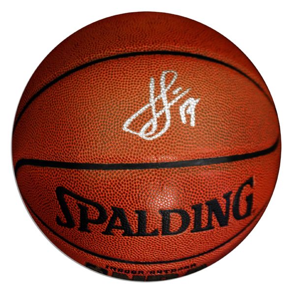 Jeremy Lin Signed Basketball -- With JSA COA