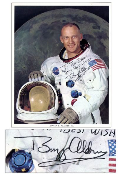 Buzz Aldrin Signed 8'' x 10'' NASA Photo