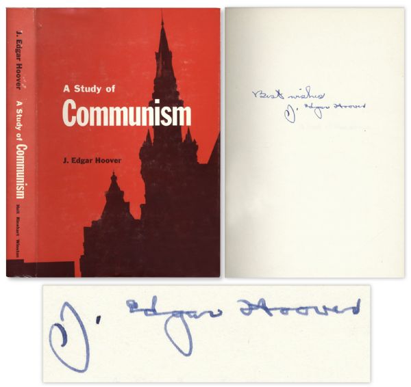 J. Edgar Hoover Signed ''A Study of Communism''