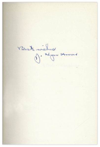 J. Edgar Hoover Signed ''A Study of Communism''