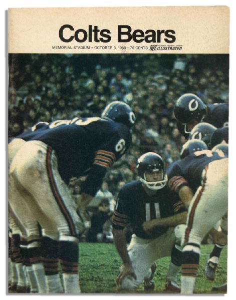 Collection of 10 Baltimore Colts Programs From the 1968 Season