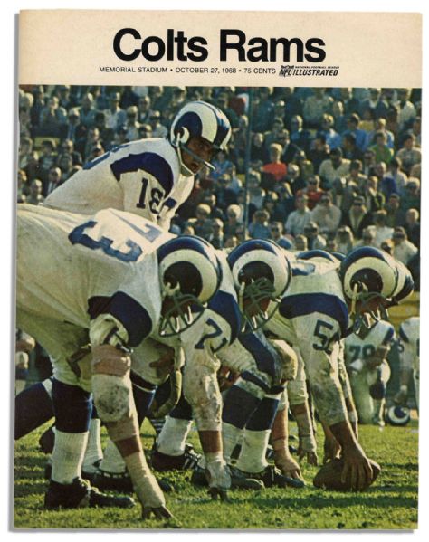 Collection of 10 Baltimore Colts Programs From the 1968 Season