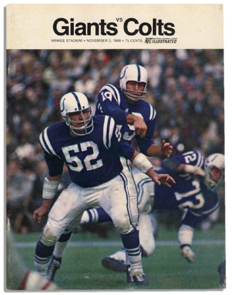 Collection of 10 Baltimore Colts Programs From the 1968 Season