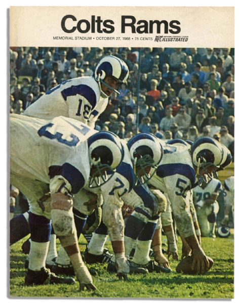 Collection of 10 Baltimore Colts Programs From the 1968 Season