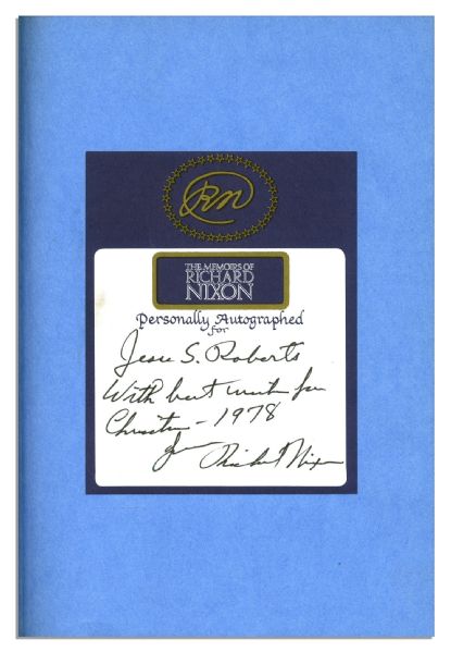 Richard Nixon Signed First Edition of His Bestselling Autobiography ''Memoirs''