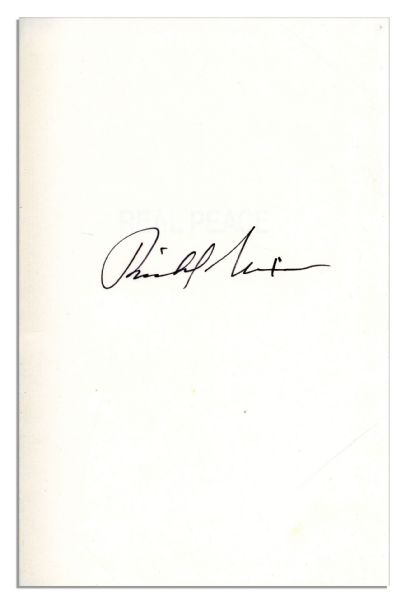 Richard Nixon ''Real Peace'' First Edition Signed Book