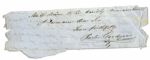 Charles Goodyear Signed Letter Fragment, Written in His Hand