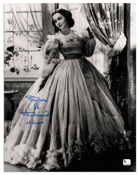 Olivia de Havilland Signed 11'' x 14'' Photo From ''Gone With The Wind''