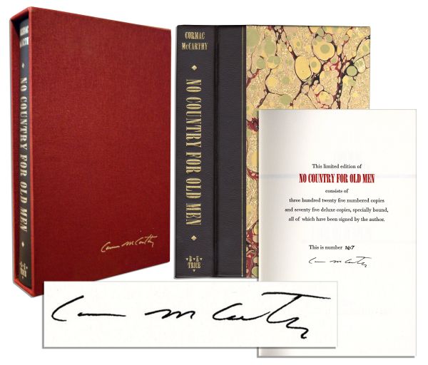 Gorgeous Signed Limited Edition of Cormack McCarthy's ''No Country For Old Men'' -- The Novel That Inspired 2007's Best Picture -- Fine