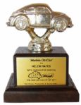 Unique 1974 Disney Trophy Bestowed Upon Actress Helen Hayes for Her Work in the Sequel to The Love Bug -- Herbie Rides Again