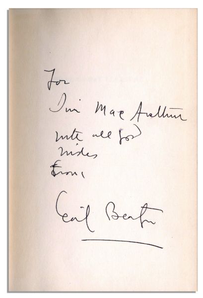 Cecil Beaton Signed First American Edition of His Book ''I Take Great Pleasure''