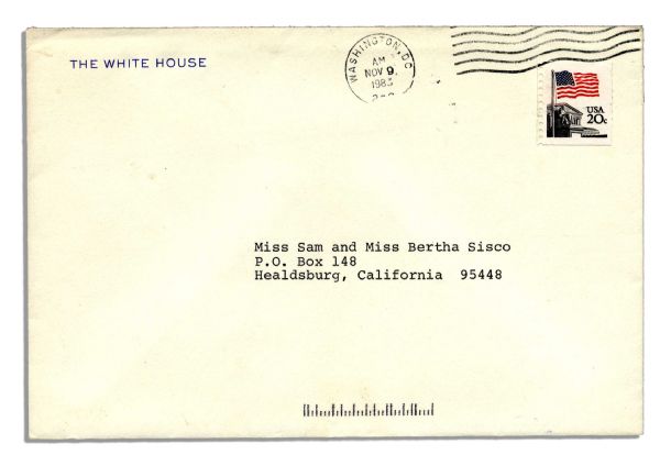 President Ronald Reagan Letter Signed From 1983 -- ''...One day one of our Secret Service agents was sitting up on a hill above our house and a mountain lion strolled by...''