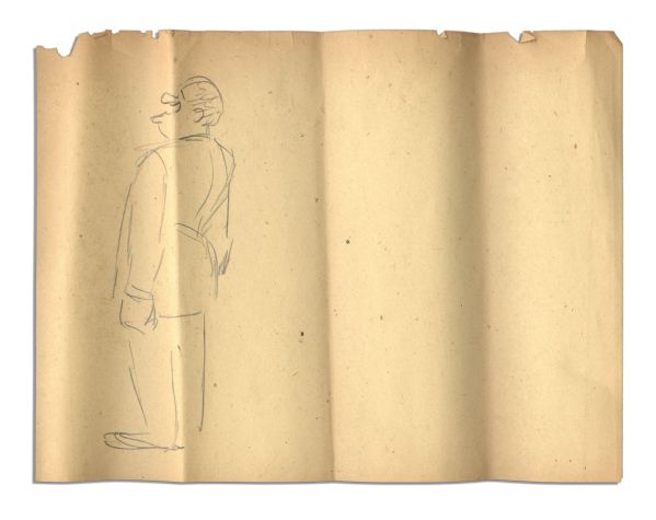 Al Capp Pencil Drawings -- 3 Sheets Containing 11 Sketched Figures