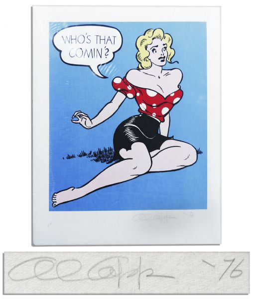 Al Capp Colorful ''Li'l Abner'' Poster -- Depicting Daisy Mae -- Signed in Pencil ''Al Capp '76'' -- Measures 24'' x 28.5'' -- Near Fine