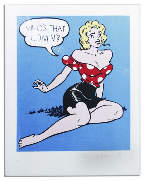 Al Capp Colorful ''Li'l Abner'' Poster -- Depicting Daisy Mae -- Signed in Pencil ''Al Capp '76'' -- Measures 24'' x 28.5'' -- Near Fine