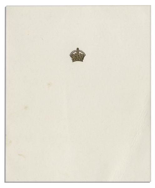 Queen Mother Elizabeth Christmas Card Signed From 1961