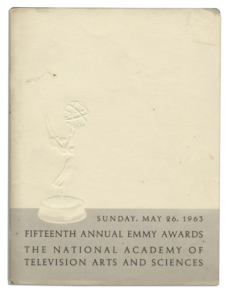 Program From the 1963 Emmy Awards Ceremony
