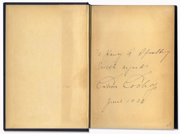 Calvin Coolidge Signed ''Have Faith in Massachusetts'' -- Signed as Governor of Massachusetts