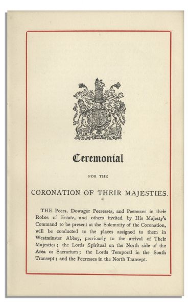 King George V & Queen Mary Coronation Booklet