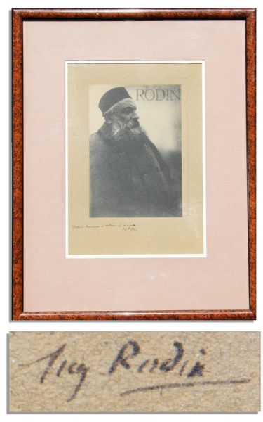 Sculptor Auguste Rodin Signed Photograph