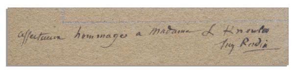 Sculptor Auguste Rodin Signed Photograph