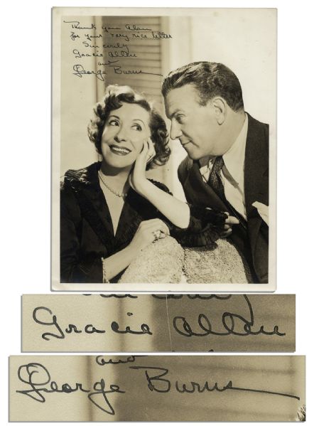 George Burns & Gracie Allen Signed 8'' x 10'' Photo