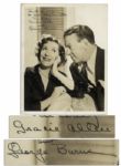 George Burns & Gracie Allen Signed 8 x 10 Photo