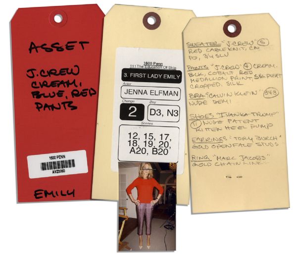 Jenna Elfman Screen-Worn Cashmere Sweater, Pants & Shoes From ''1600 Penn'' -- With Wardrobe Tag & 20th Century Fox COA