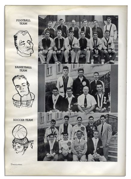 HOFer Sandy Koufax Signed High School Yearbook -- ''...To be successful and make my family proud of me...'' -- With JSA LOA