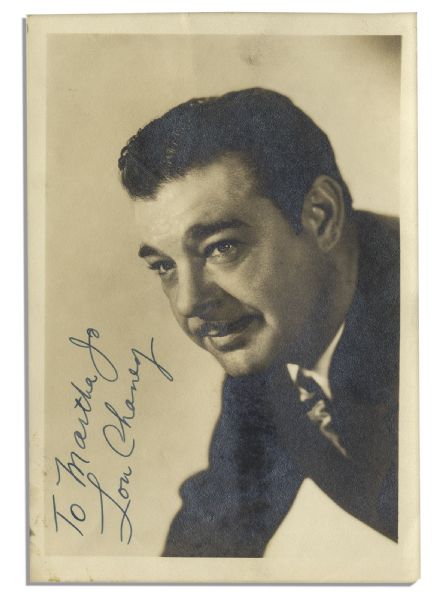 Lon Chaney, Jr. Photo Signed