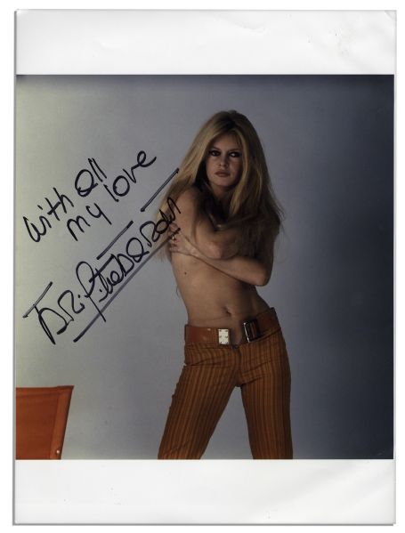 Brigitte Bardot Signed Guess Jeans & Signed 8.25'' x 11'' Photo