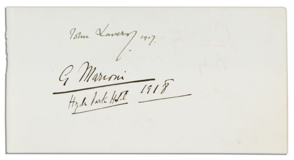 Guglielmo Marconi Signature