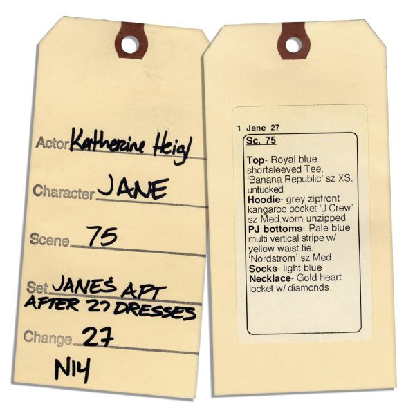Katherine Heigl Screen-Worn Wardrobe From Her Hit Romantic Comedy ''27 Dresses''