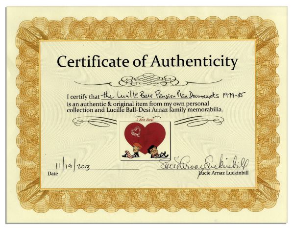 Lucille Ball Twice-Signed Trust Document From 1979