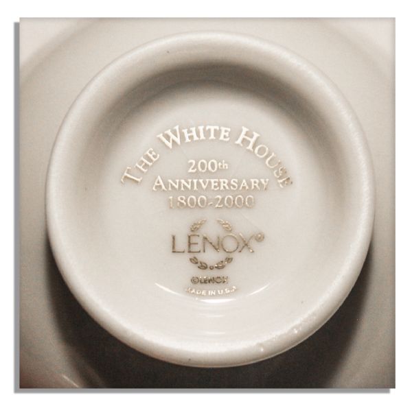 Clinton White House-Used China -- Cup & Saucer Set by Lenox From the Year 2000 -- Part of the First Order -- Fine